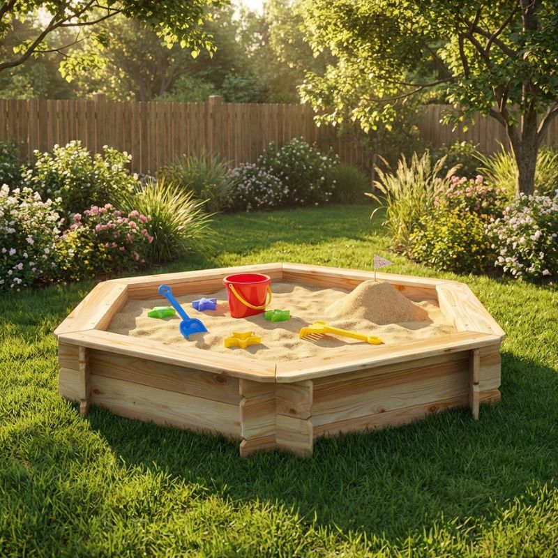 BEO sechseckiger Sandkasten Ambiente