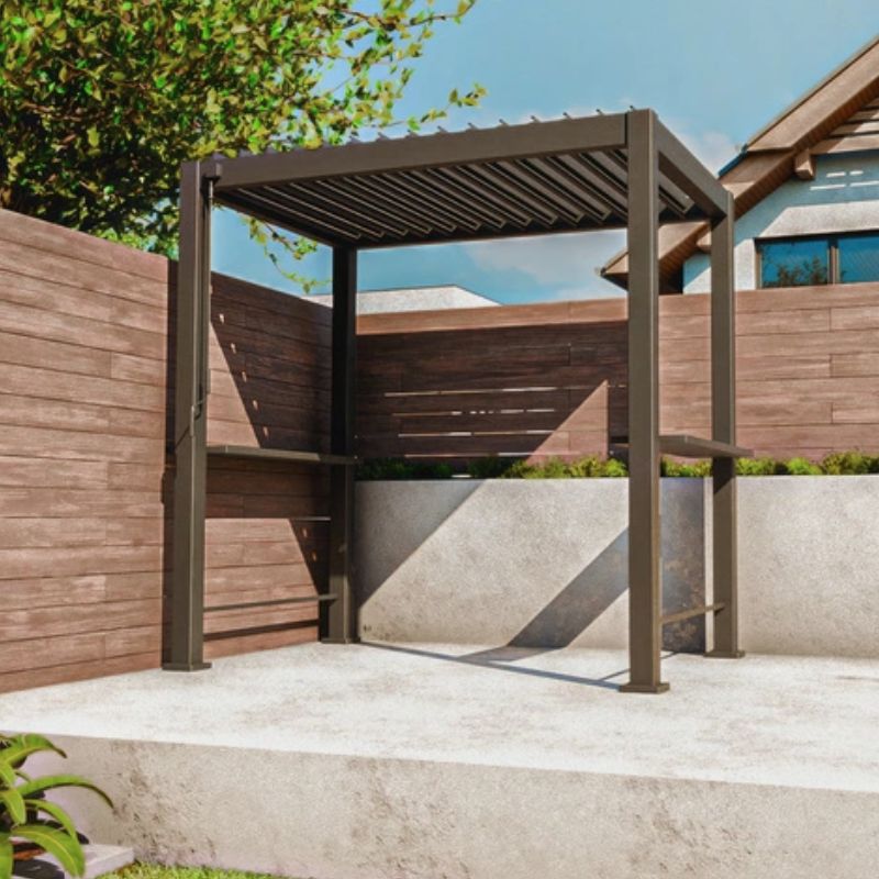 819803 BBQ Pergola Alu anthrazit Ambiente