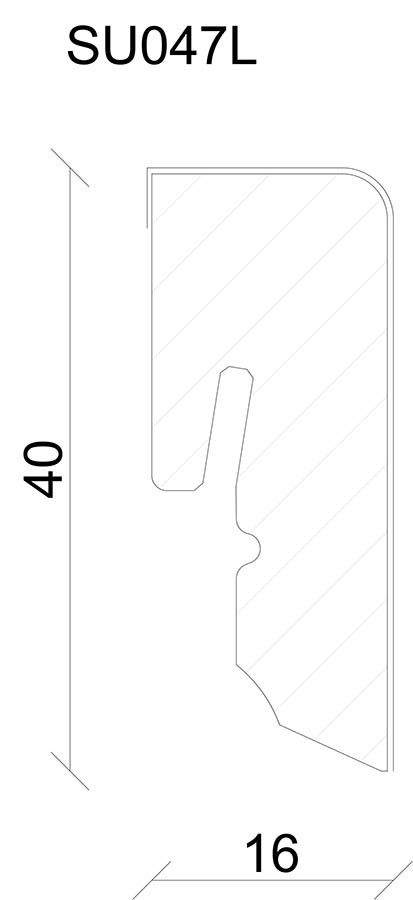 Sockelleiste Eiche furniert 40mm