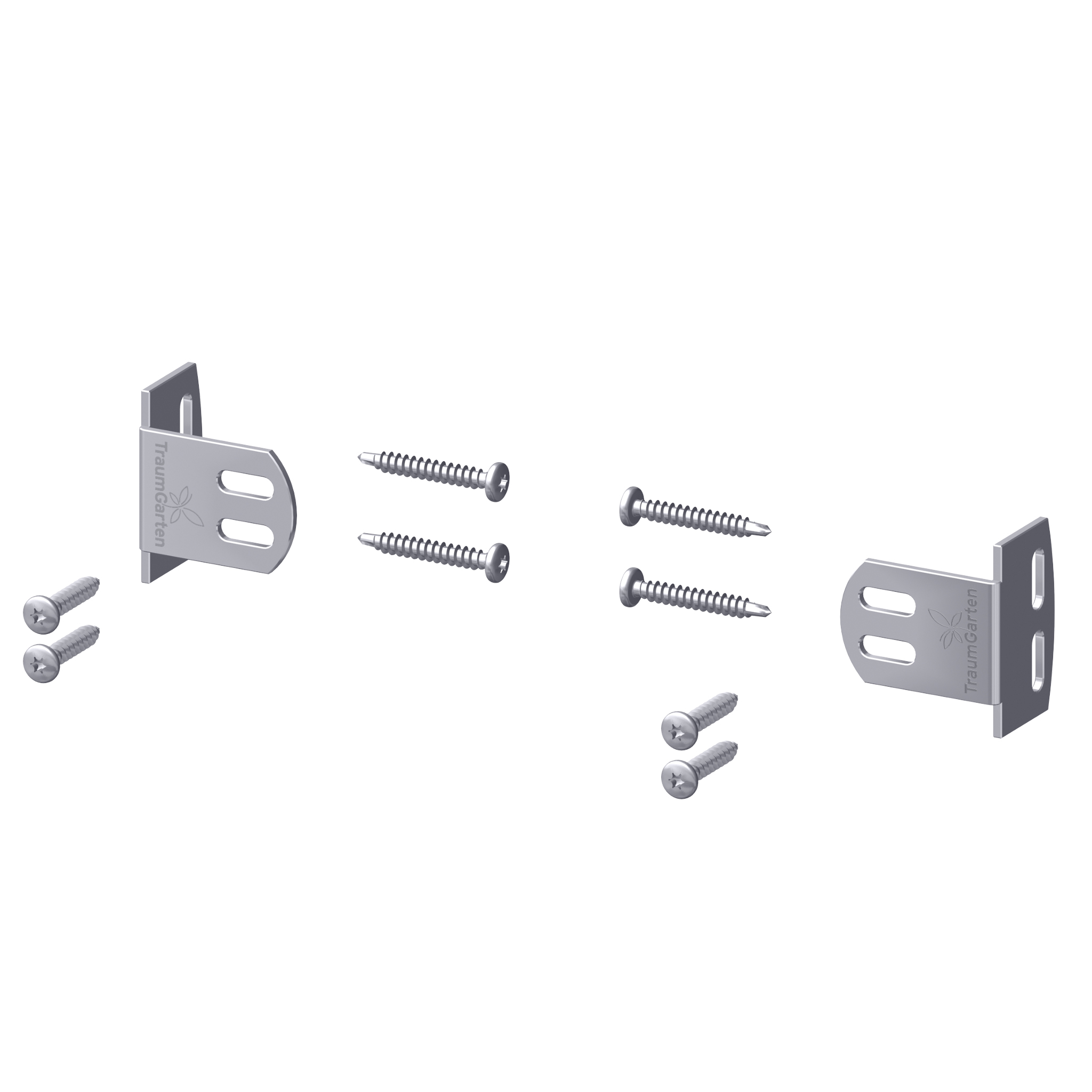 Edelstahl-Elementhalter plus (4er-Set) V2A