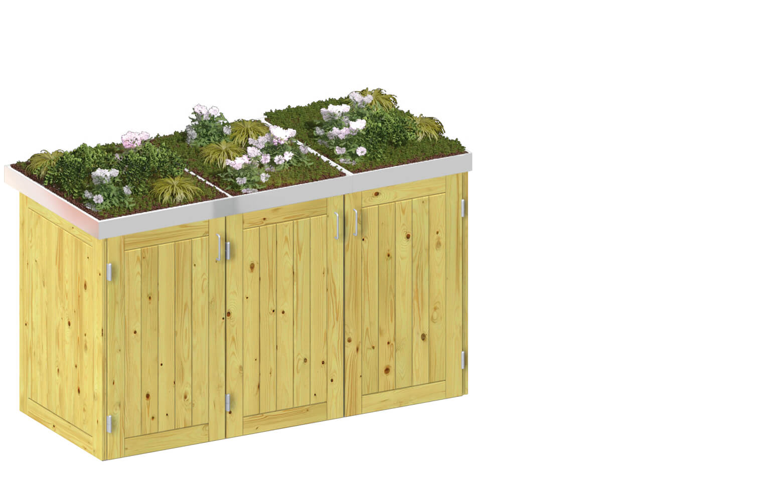 Mülltonnenbox 3er