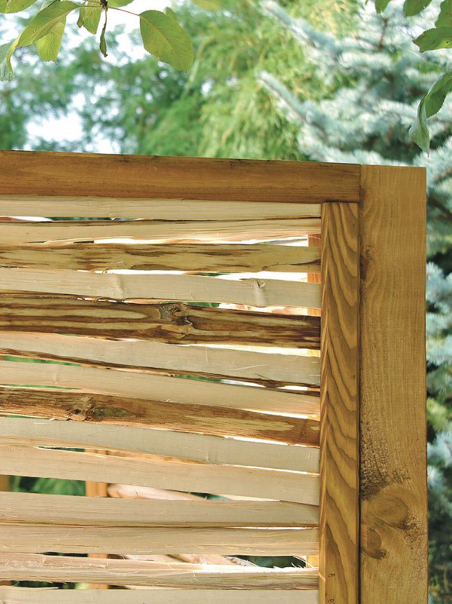 Sichtschutz Haselnuss Staketen