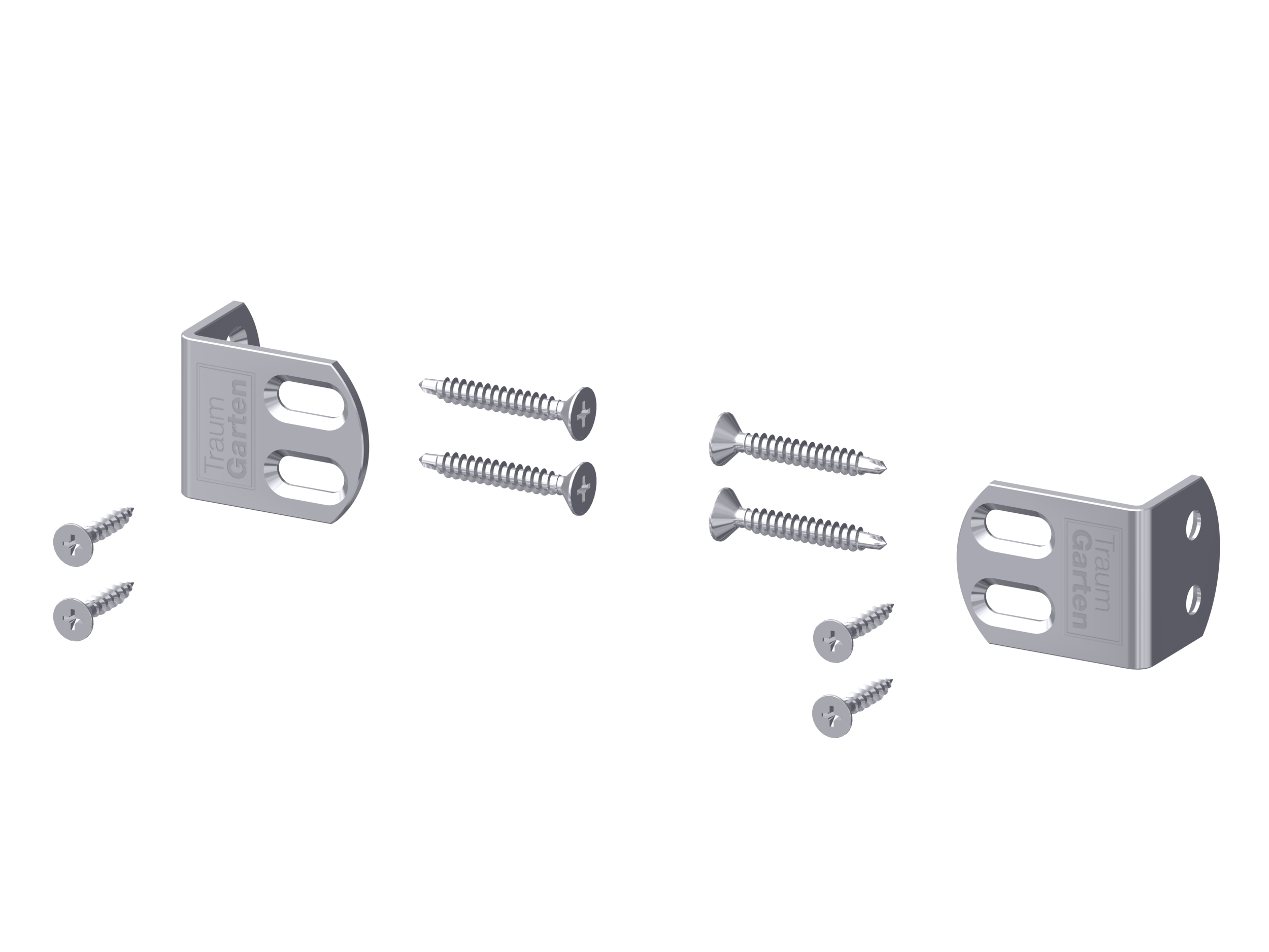 Edelstahl-Elementhalter plus (6er-Set) V2A