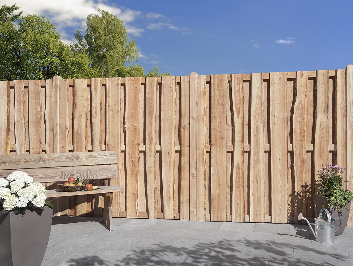 Bohlenzaun Lärche rustikal