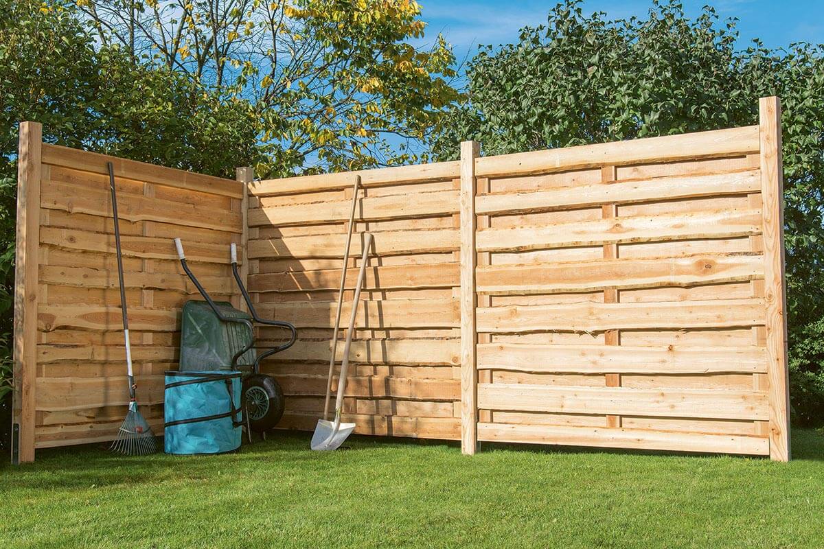 Bohlenzaun Lärche - Country 179 x 179 cm