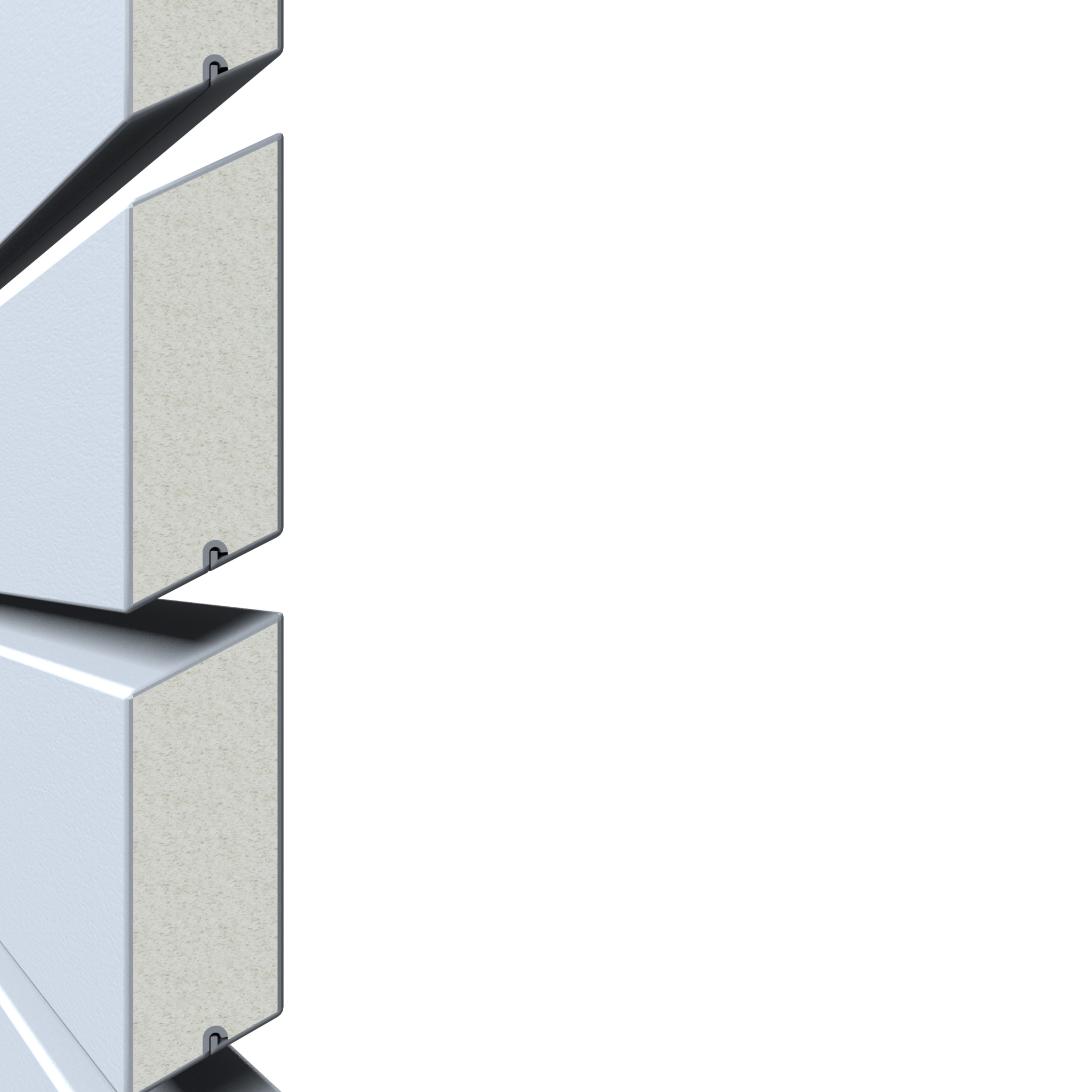 Alu Sichtschutz SYSTEM Rhombus silber Set