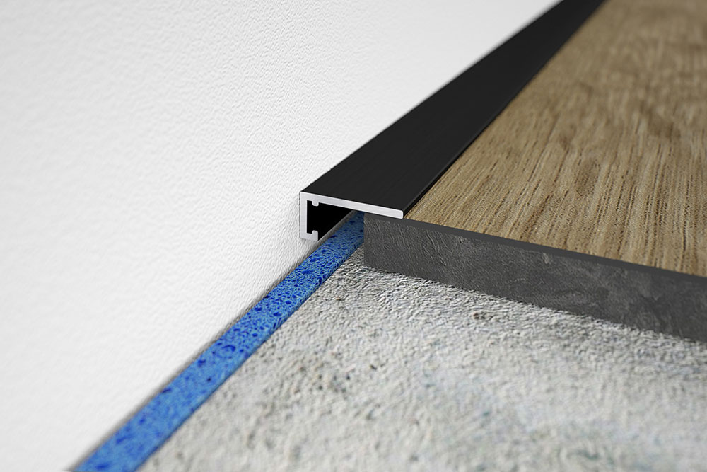 minileiste®  Sockelleiste AL16X5 - schwarz