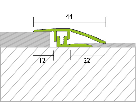 PROCOVER Designfloor, Anpassungsprofil für gleichhohe Bodenbeläge von 0 - 7 mm