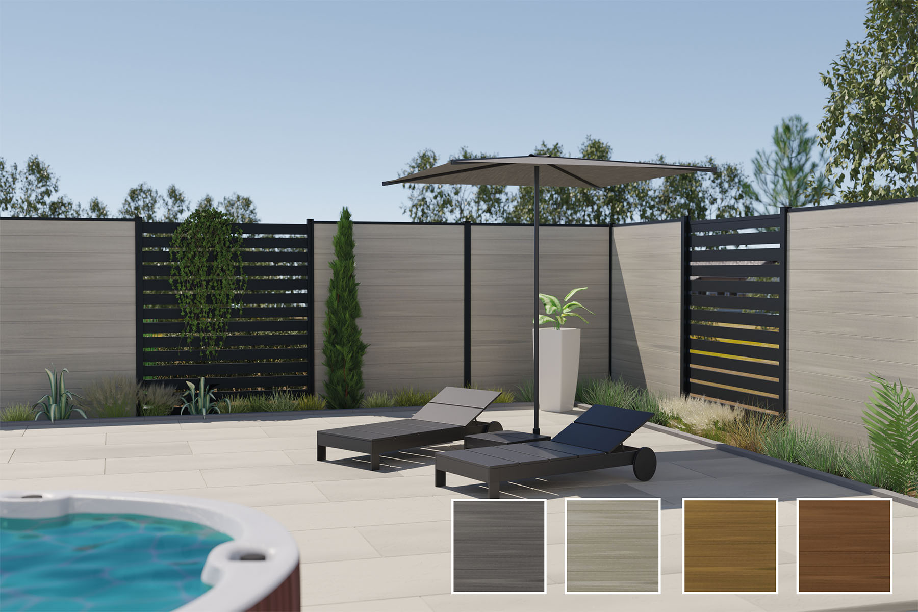 Boston WPC Ultrashield Sichtschutz Premium 