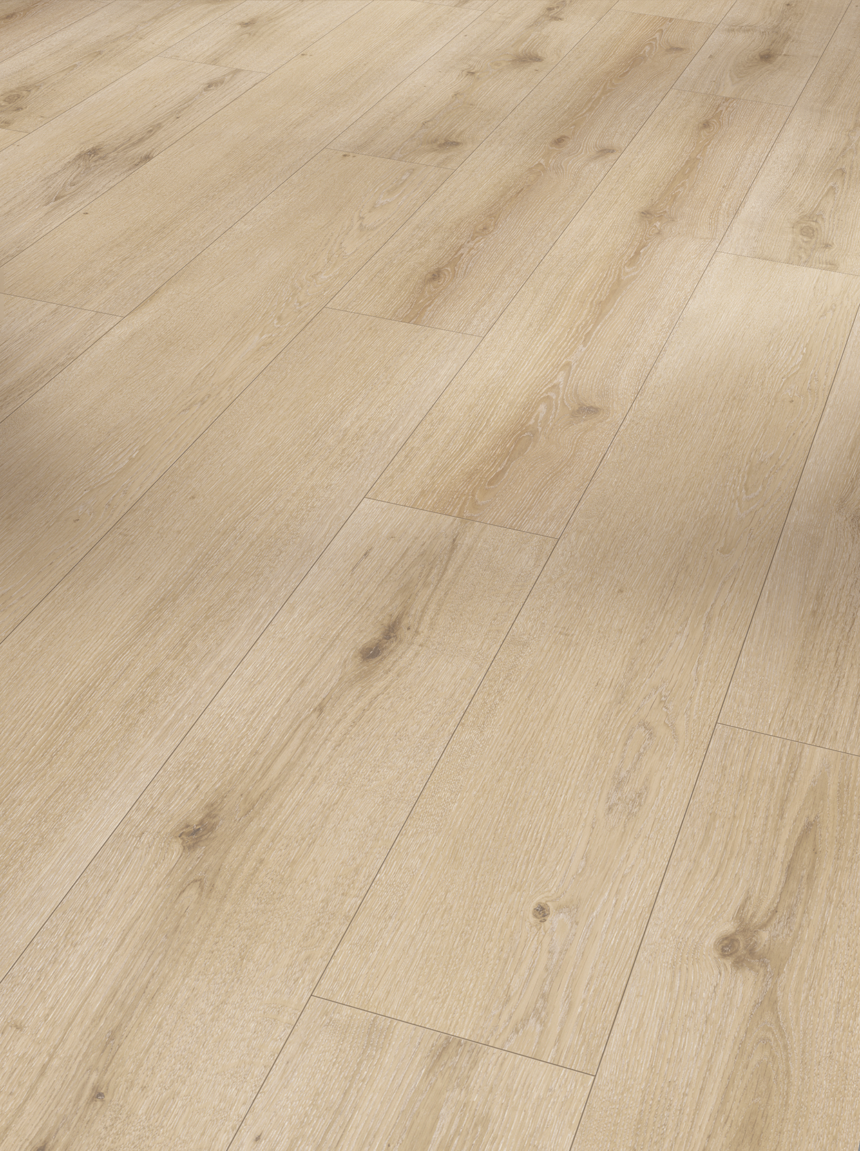 Designboden Modular ONE Eiche Urban hell gekälkt Holzstruktur Landhausdiele Minifase