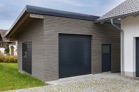 Easy Rhombus Blackline® Fassadenprofil NuF mit schwarzer Kontrastnut Sichtseite sägerauh, mit Vergrauungslasur 