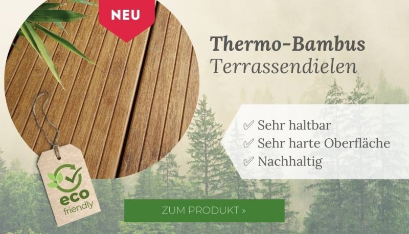 Terrassendielen Thermo-Bambus